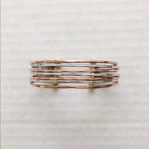ZAD Jewelry - Hammered Mixed Metal Cuff Bracelet ZAD Jewelry - Hammered Mixed Metal Cuff Bracelet